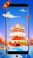 candy house theme & wallpaper Cartaz