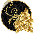 Lava Rose Golden Live Wallpaper أيقونة