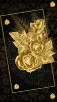 Lava Rose Golden Live Wallpaper Affiche