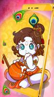 Krishna God janmashtami Live Wallpaper पोस्टर