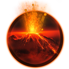 Floor is volcano lava Live Wallpaper ikon