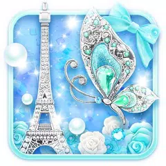 Turquoise Diamond Butterfly Live Wallpaper APK download