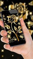 Gold Rose Live Wallpaper capture d'écran 1