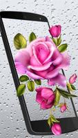 Rosy Rain Drops Live Wallpaper 截圖 1