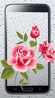 Rosy rain gotas Live Wallpaper imagem de tela 2