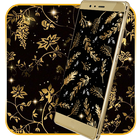 Gleaming gold Leaves Live Wallpaper simgesi