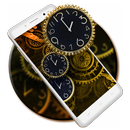 Golden Black Clock Live Wallpaper APK