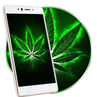 Smoke Weed Leaf Keyboard Theme icône
