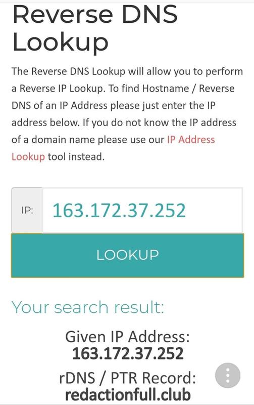 Ip address lookup