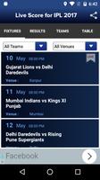 Live Score for IPL 2017 screenshot 1