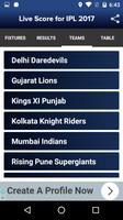 Live Score for IPL 2017 capture d'écran 2