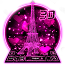 APK Tastiera 3D al neon di Parigi
