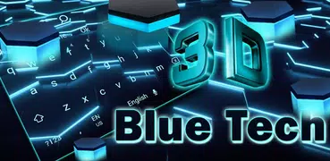 Tastiera 3D Live Blue Hexagon