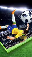 Poster 3D Brazil Football Keyboard