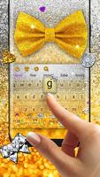 Teclado 3D Glitter Oro Poster