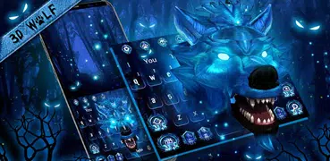 3D Horror Wolf  keyboard theme