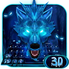 3D Horror Wolf keyboard theme
