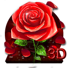 3 डी लव गुलाब कीबोर्ड आइकन