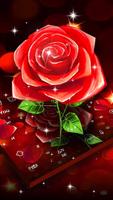 3D Love Rose Keyboard 海报