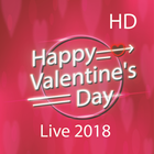 Live Happy Valentines Day Wallpapers 2018 icône