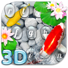 3D Canlı Koi Balığı Klavye Teması simgesi