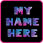3d Cube My Name Free Live Wallpaper 2018 icône