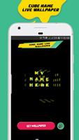 3d Cube My Name Free Live Wallpaper 2018 الملصق