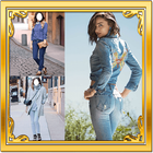 Women Blue Jeans Photo Montage آئیکن