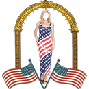 Women Dress - American Flag aplikacja