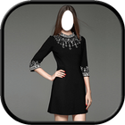 Women Dress Fashion - Black Color ไอคอน