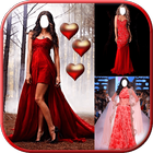 Red Prom Women Dress ícone