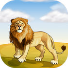 3D Lion Attack Sim Zeichen