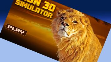 3D Lion Attack Sim Affiche