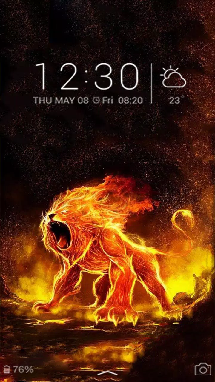 Android向けのライオンは燃える火のテーマを遠吠え Apkをダウンロードしましょう