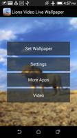 Lions Vidéo Live Wallpaper capture d'écran 3
