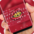 Gold Teeth Keyboard Red Lips Theme