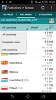 Fuel prices in Europe Affiche