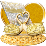 3D Luxury Lovely Couple Swan Theme icône