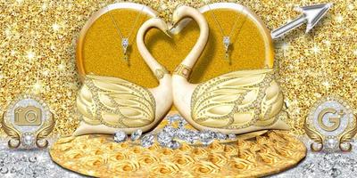 3D Luxury Lovely Couple Swan Theme স্ক্রিনশট 3