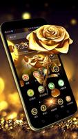 3D Luxury Gold Rose Theme 스크린샷 1