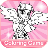 Equestrian Girls Coloring Game icône