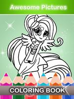 Equestrian Girls Coloring Game Affiche