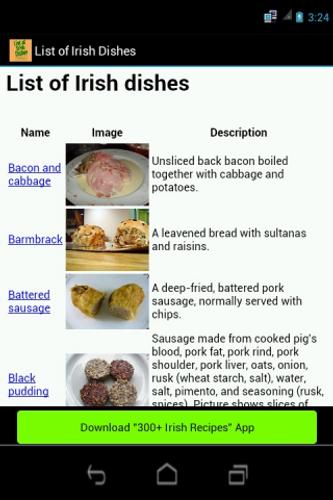Dish list