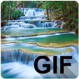 Chutes d'eau GIF fonds d'écran icône