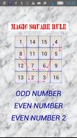 Magic square rule poster