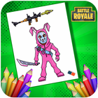 Coloring Fortnite Characters & Weapons For Fans ícone