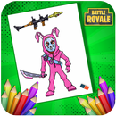 Coloring Fortnite Characters & Weapons For Fans APK