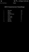 Standings in formula one Ekran Görüntüsü 1