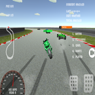 Motorrad Formel Rennsport 3D Zeichen