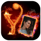 Fire Text Photo Frame Editor-icoon